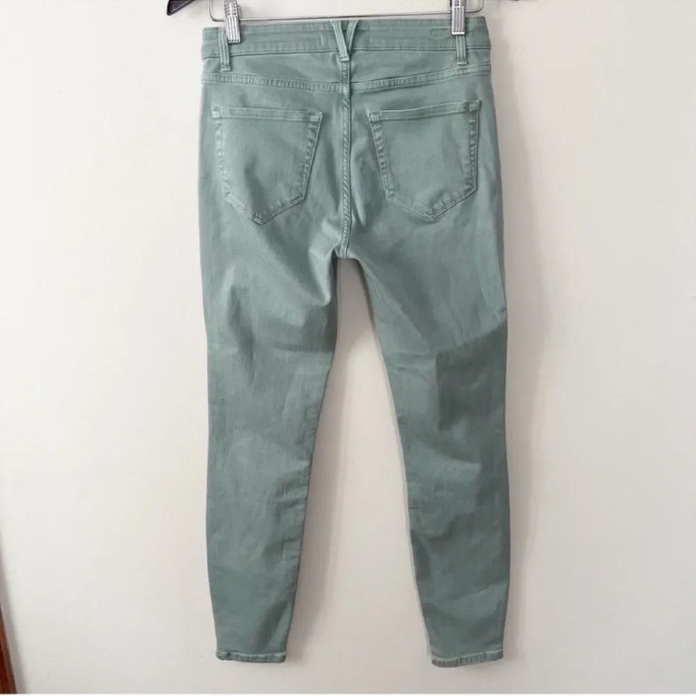 Vineyard Vines Jamie High Rise Jeans Garment Dyed Sea Clay Green Size 26 - Image 5