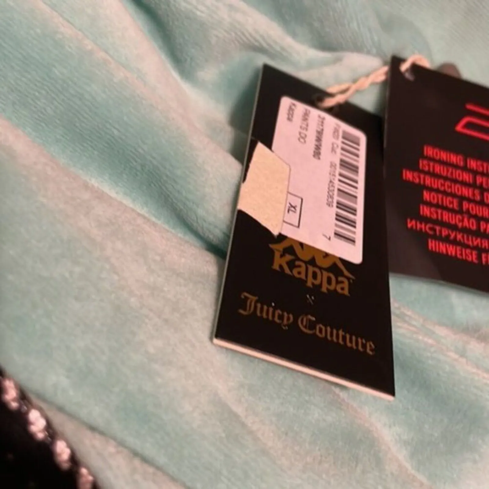 Kappa x Juicy Couture Logo Panelled Track Pants mint green XL - Image 4