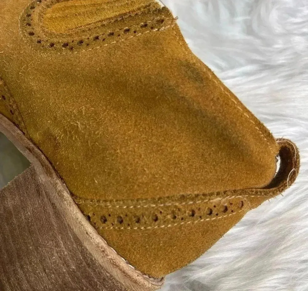 Madewell Suede Leather The Grayson Brogue Chelsea Boot Size 7.5 - Image 6