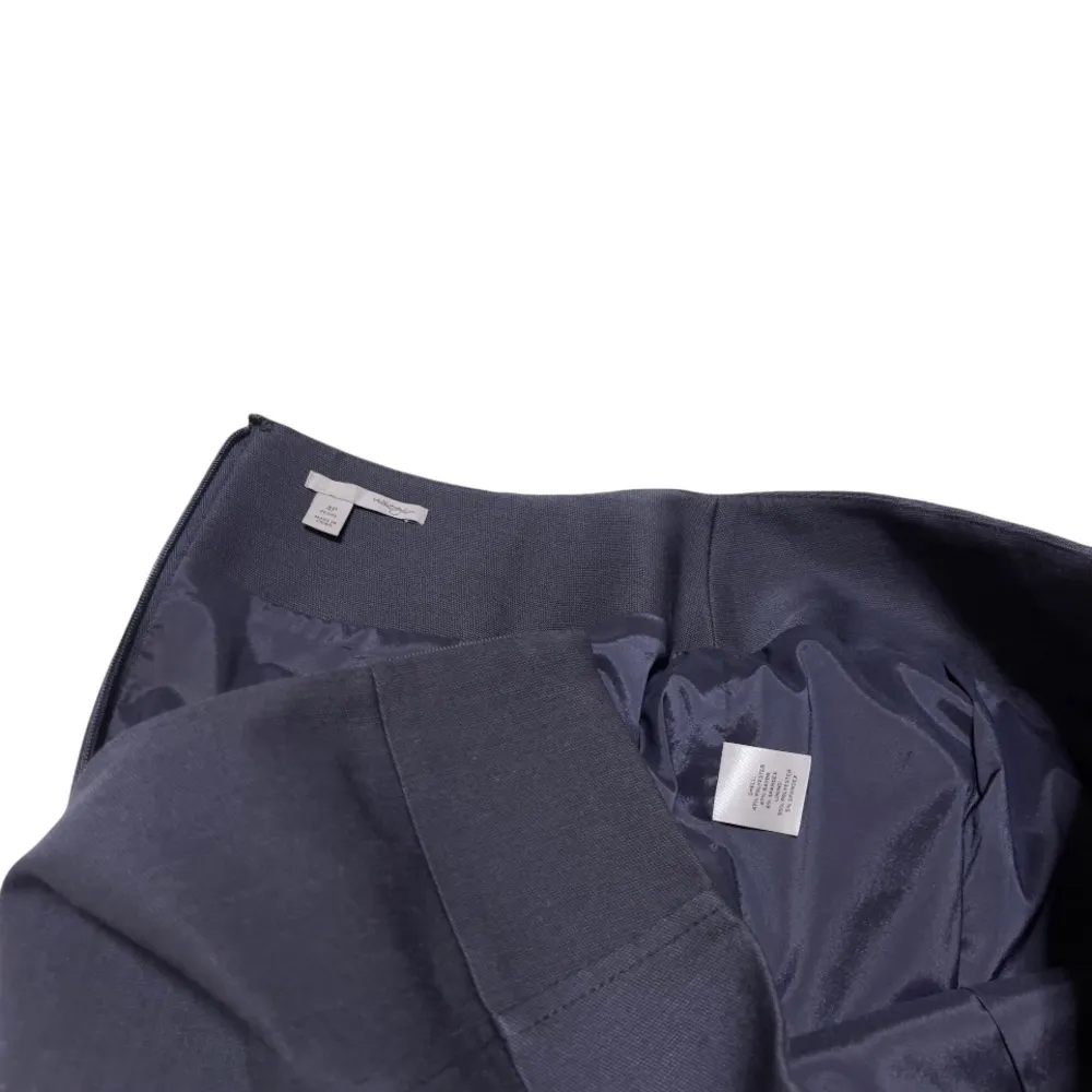 HALOGEN size 4P Petite Dark Gray Knee Length Midi Pencil Skirt - Image 3