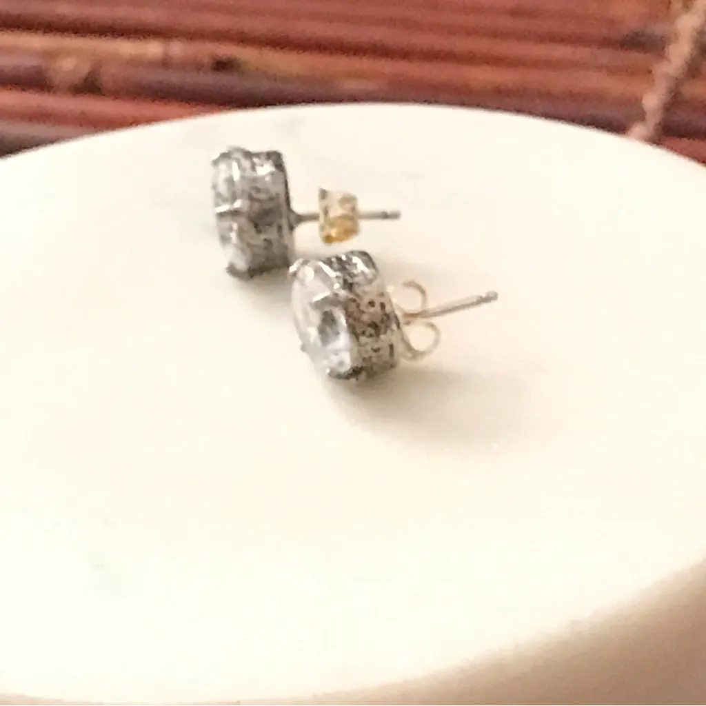 Silpada  Sterling Silver .925 Solitaire Cubic Zirconia Post Earrings - Image 7