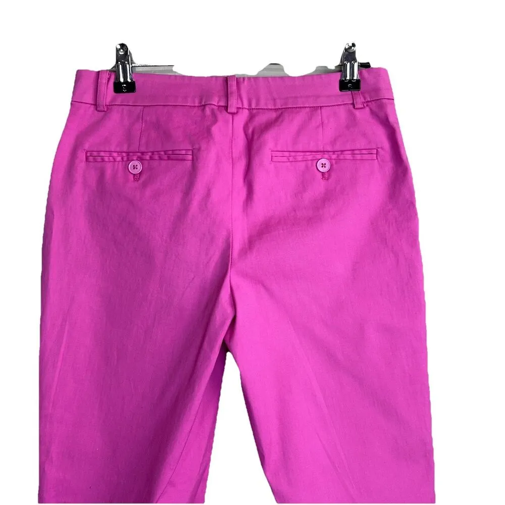 Ralph Lauren Black Label Pants Womens 2 Pink Flat Front Mid Rise Straight Leg - Image 8