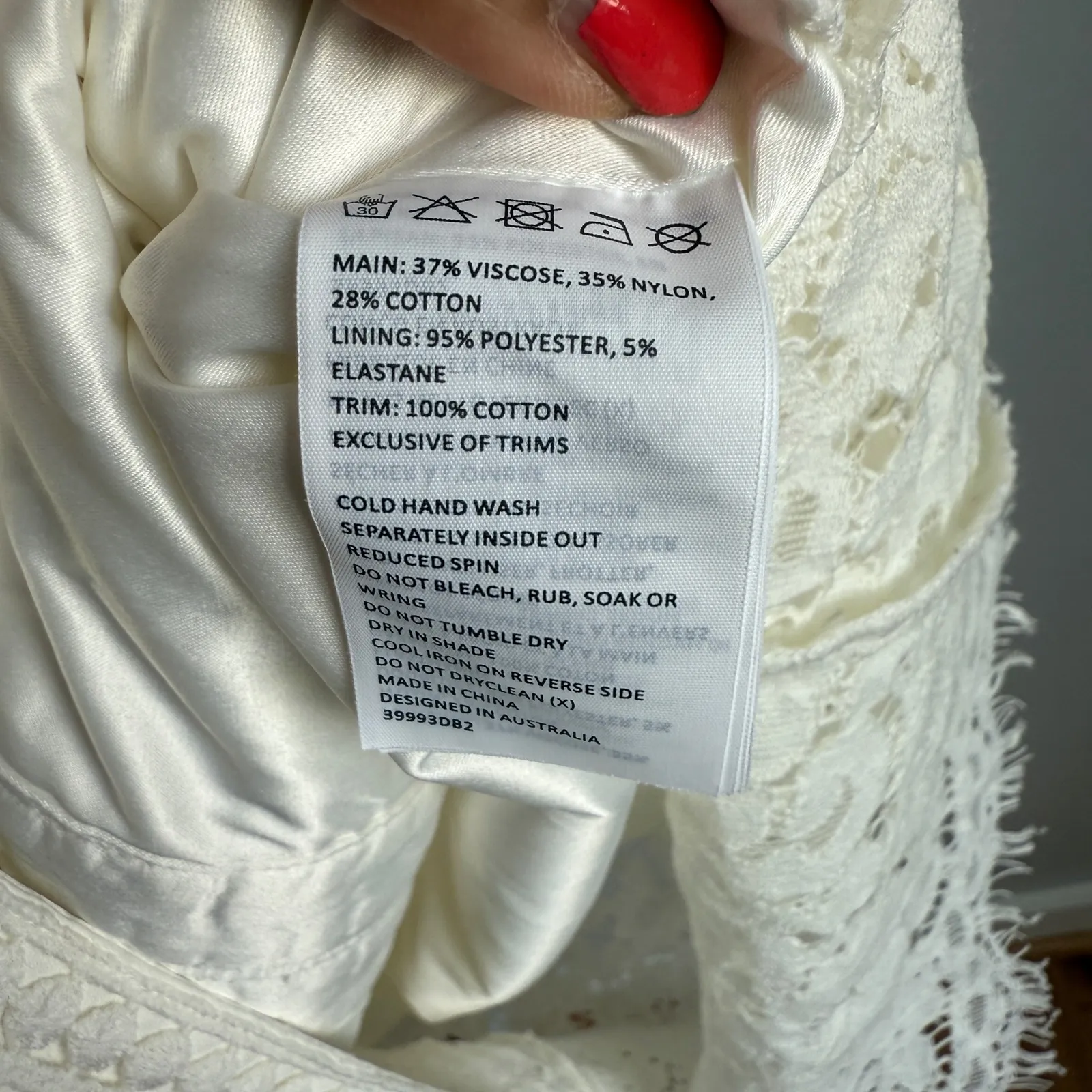 Bardot White‎ embroidered midi cocktail dress luxury party knee length size M - Image 5