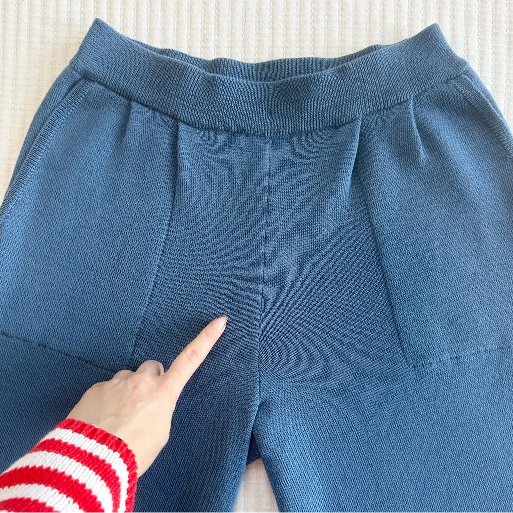 Free People Beach Freya Knit Pants in Blue Medium - Image 10