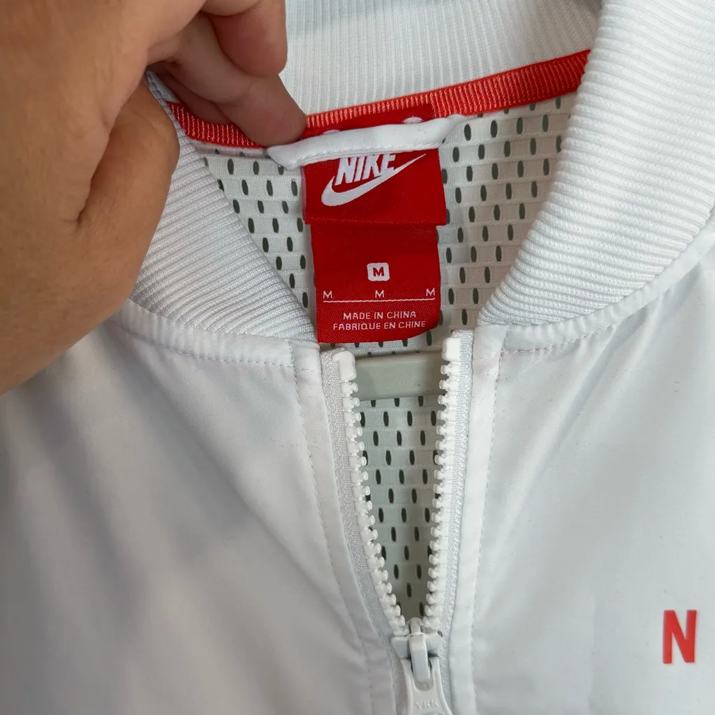 Nike Women's White Bomber Jacket - Image 3