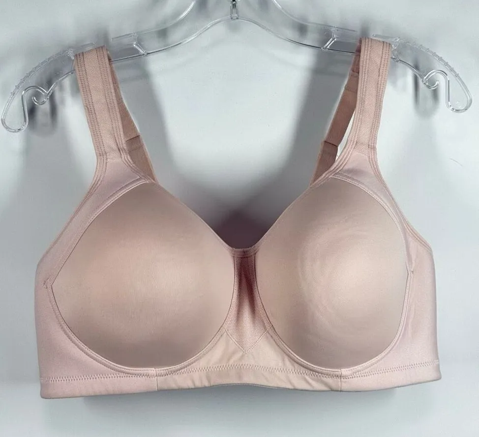 C 37 Vanity Fair Full-Figure Wireless Sports Bra 71500 Sheer Quartz size 38C - Image 1