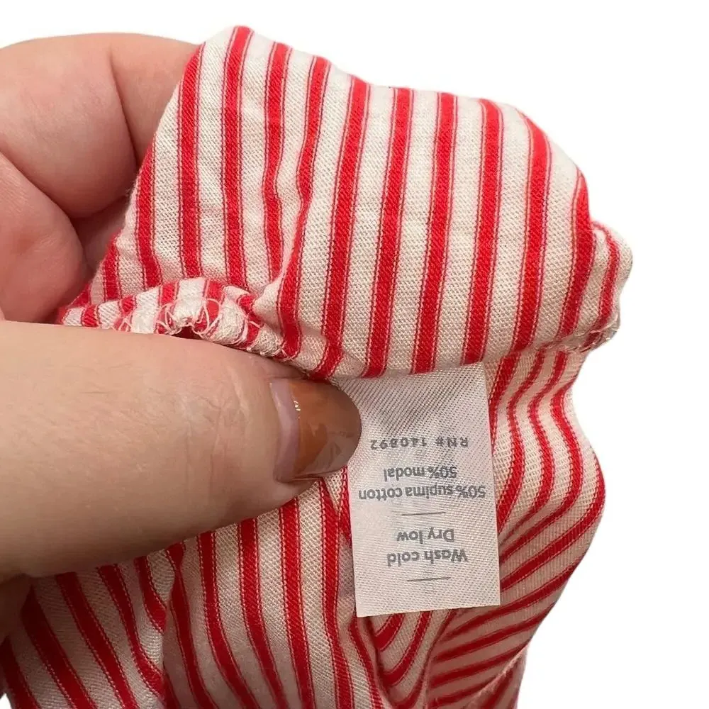 Marine Layer Valerie Longsleeve in Poinciana Red / White‎ Size Large - Image 14