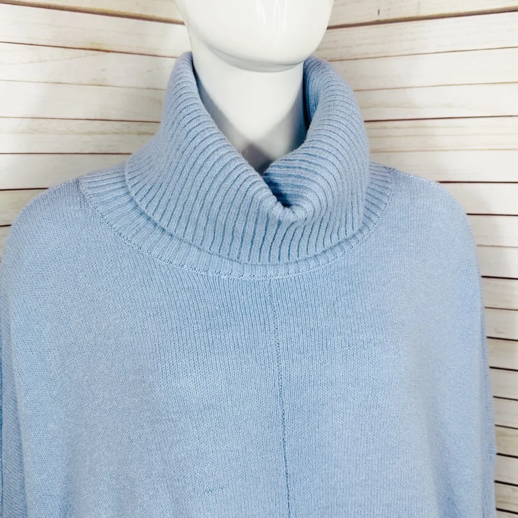 Loft Cowl Neck Pockets Front Tunic Sweater Powder Blue XS - Image 5