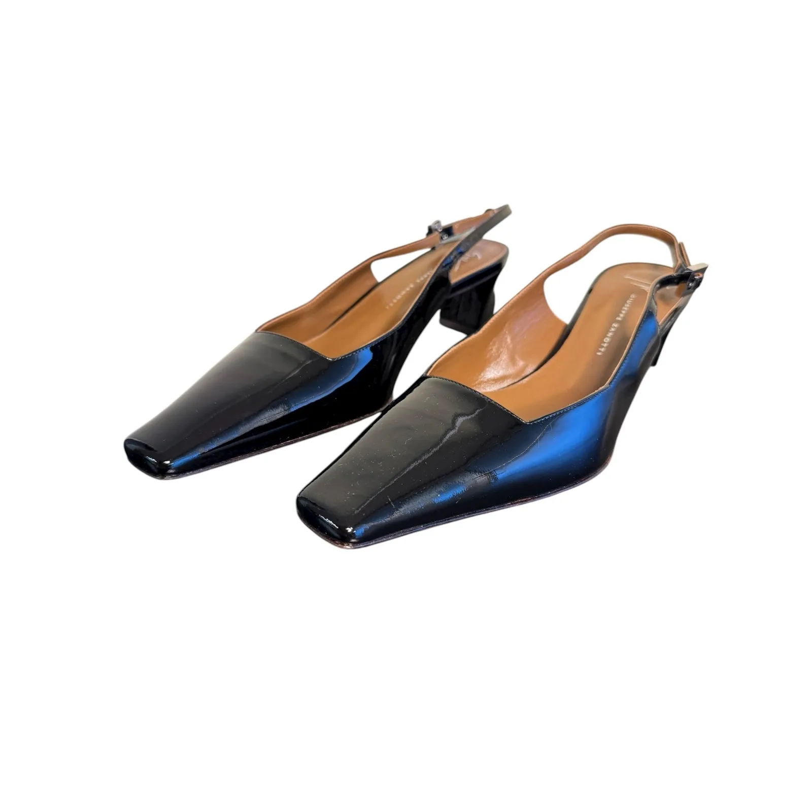 Giuseppe Zanotti NIB Brendha 45mm Pumps in Black Patent Leather Size 39.5 - Image 4