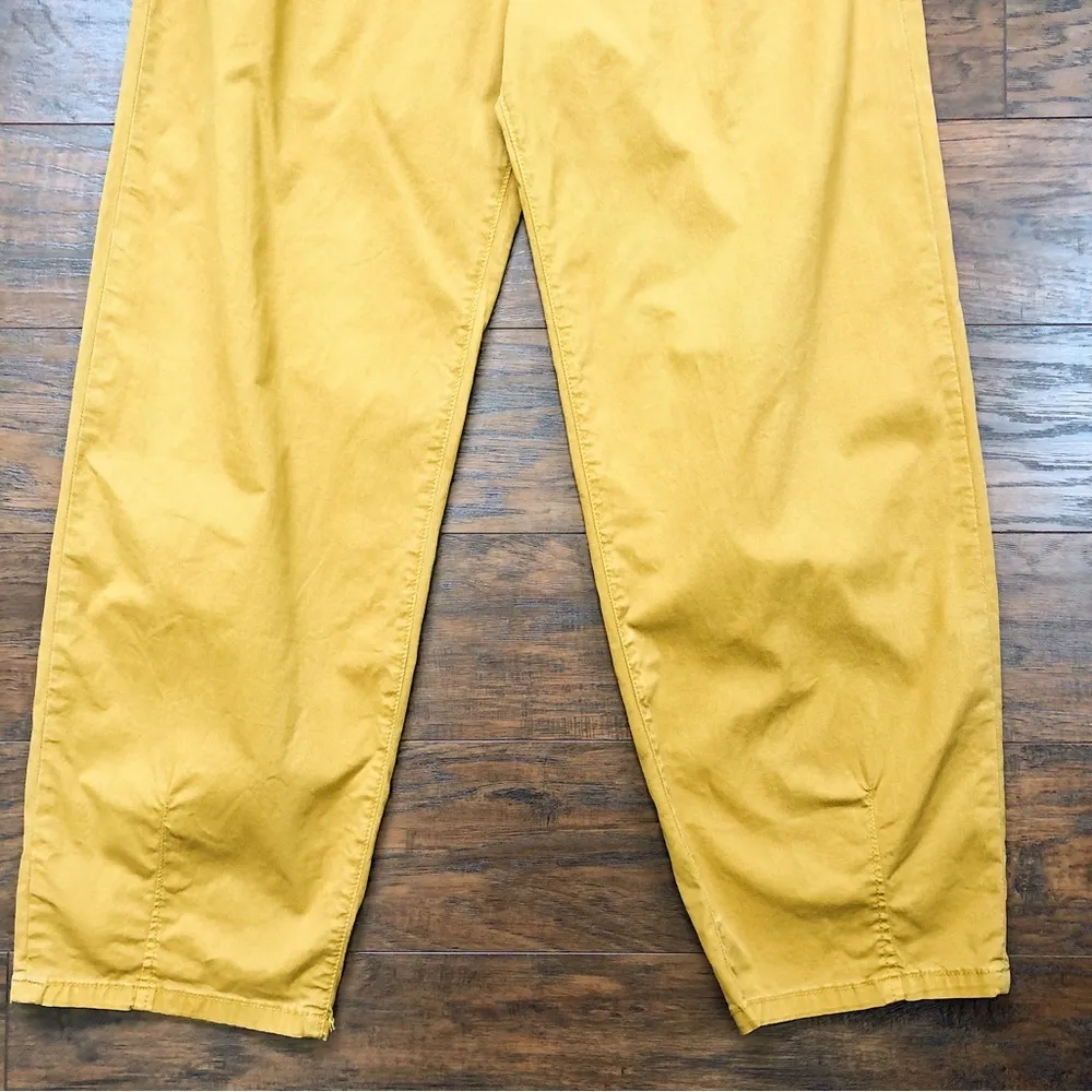 Pilcro • Anthropologie Jackson Tapered Pant mustard yellow Honey gold barrel leg - Image 8