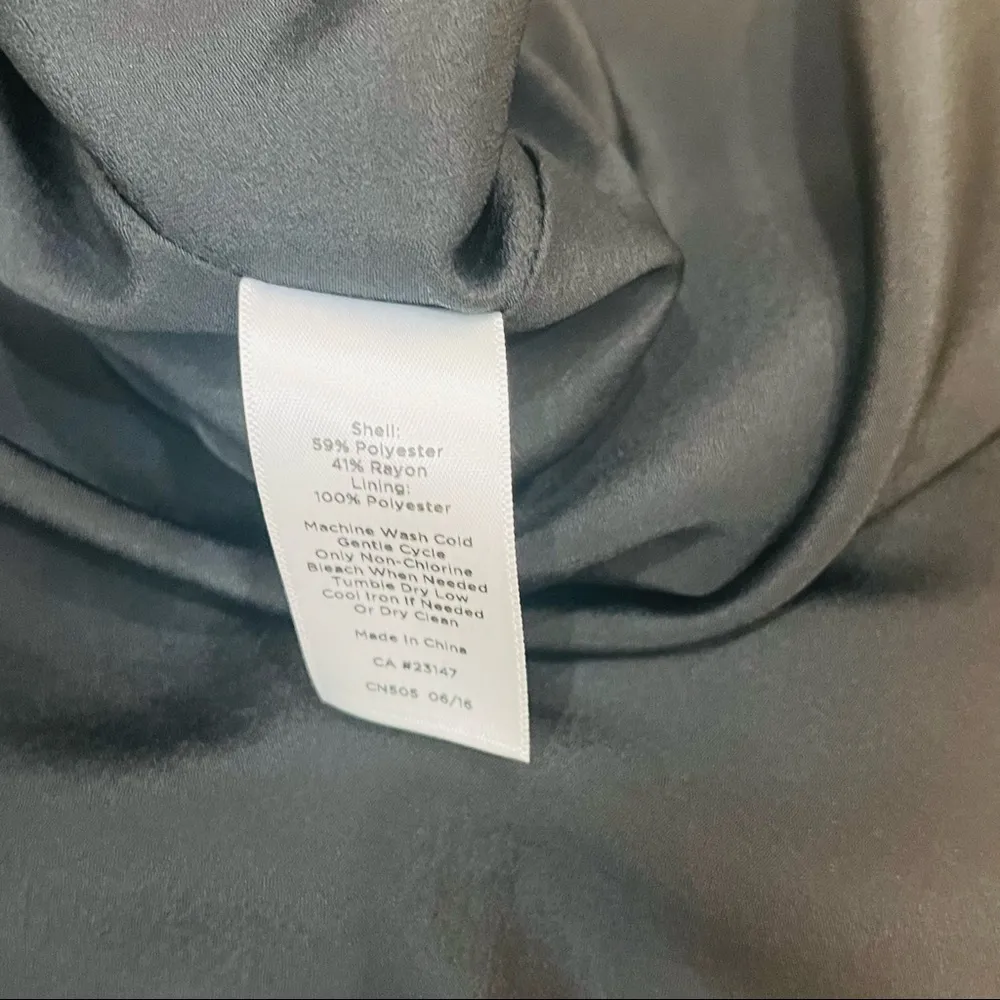 NWT Talbots Lined Sheer Long Sleeve Clip Dot V Neck Blouse black sz Medi… - Image 50