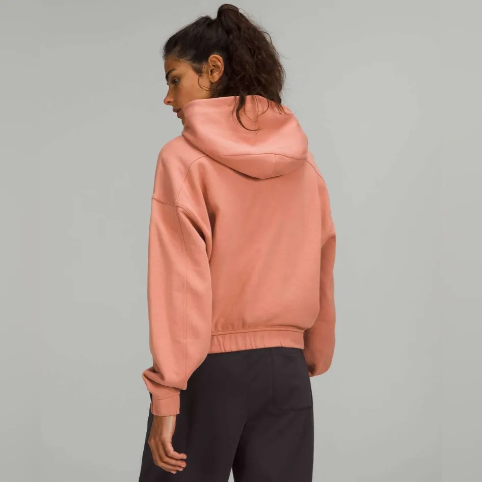 Lululemon Relaxed Cropped Hoodie in Pink Savannah W3EWJS - Image 3