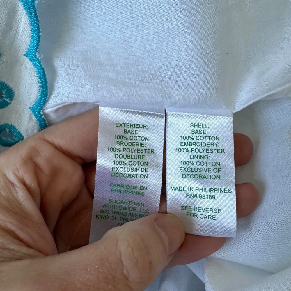 Lilly Pulitzer Lillyanne Eyelet Tie Back Midi Dress Neon Turquoise Oasis - Image 8