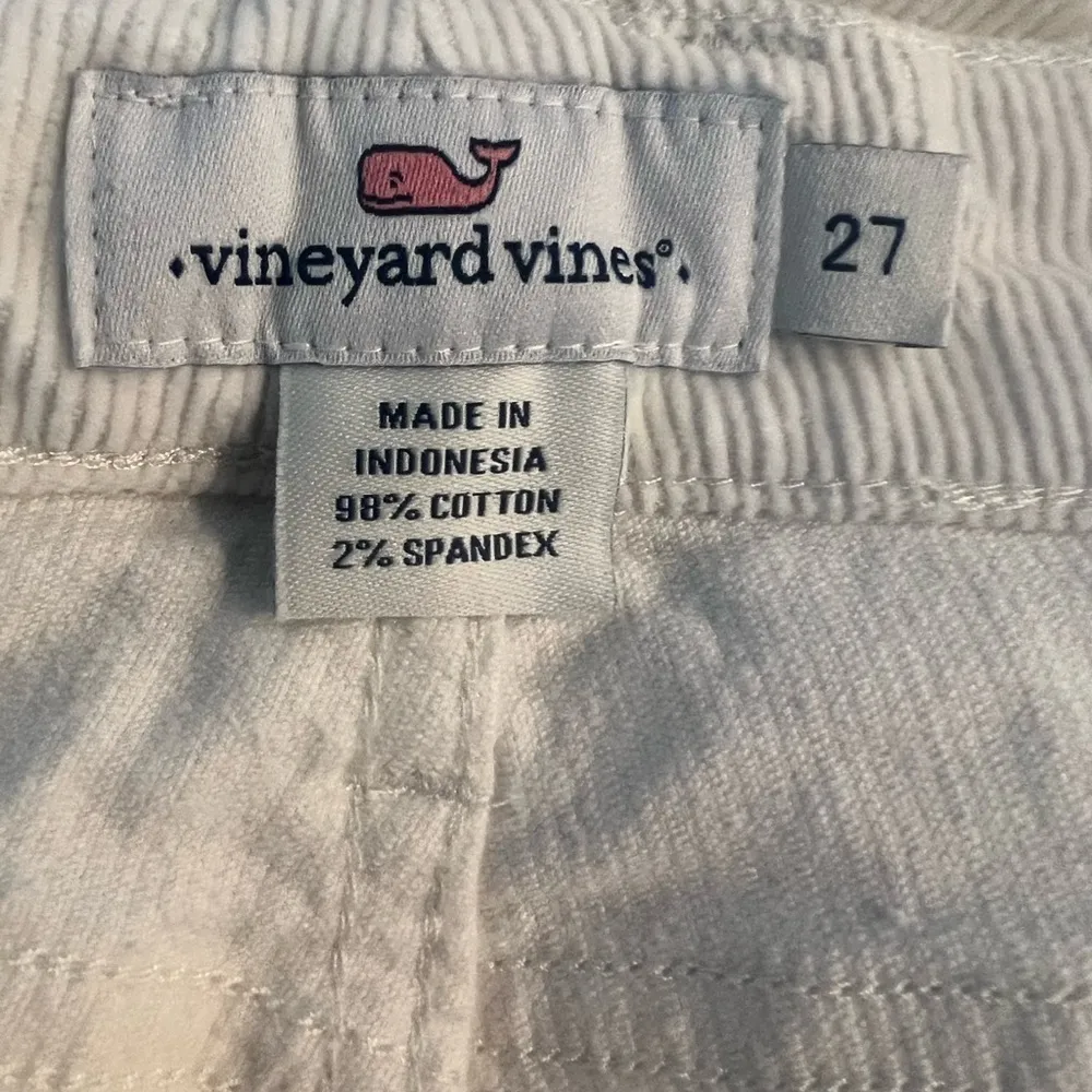 Vineyard Vines Women’s Corduroy Hight Rise Skinny Cream Straight Pant Size 27 - Image 11
