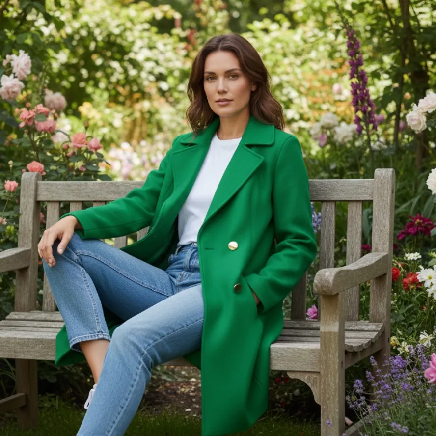 Haute Monde  Emerald wool blend Jacket - Image 2