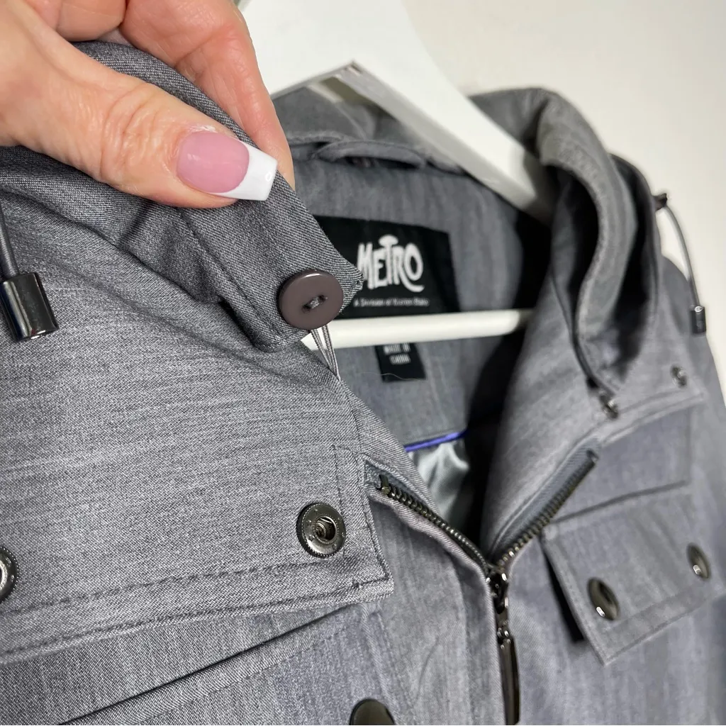 Metro  by Kristen Blake Gray Trench Coat S - Image 6