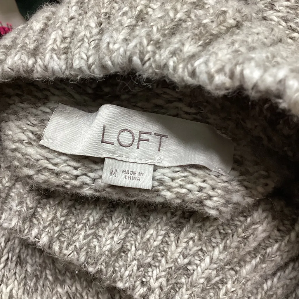 Ann Taylor LOFT Light Gray Knit Sweater  - Image 5