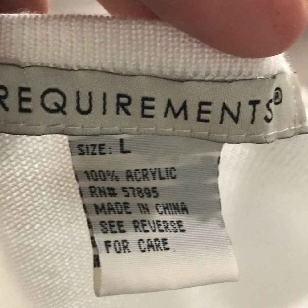 Requirements Large Cream Knit Blouse Black Gems - Image 11