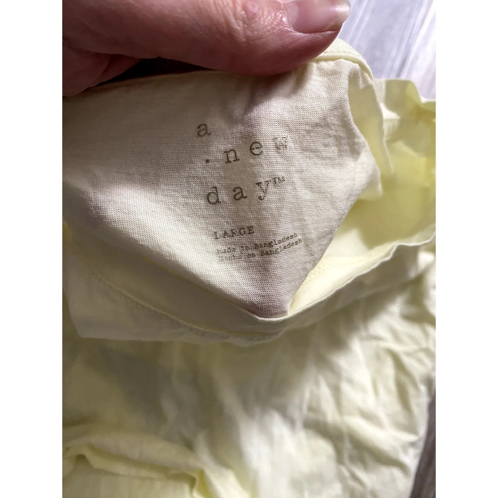 Butter Yellow Ribbon Tie‎ Large Crop Tee Cotton Cozy Layering Quiet Luxury Retro - Image 2