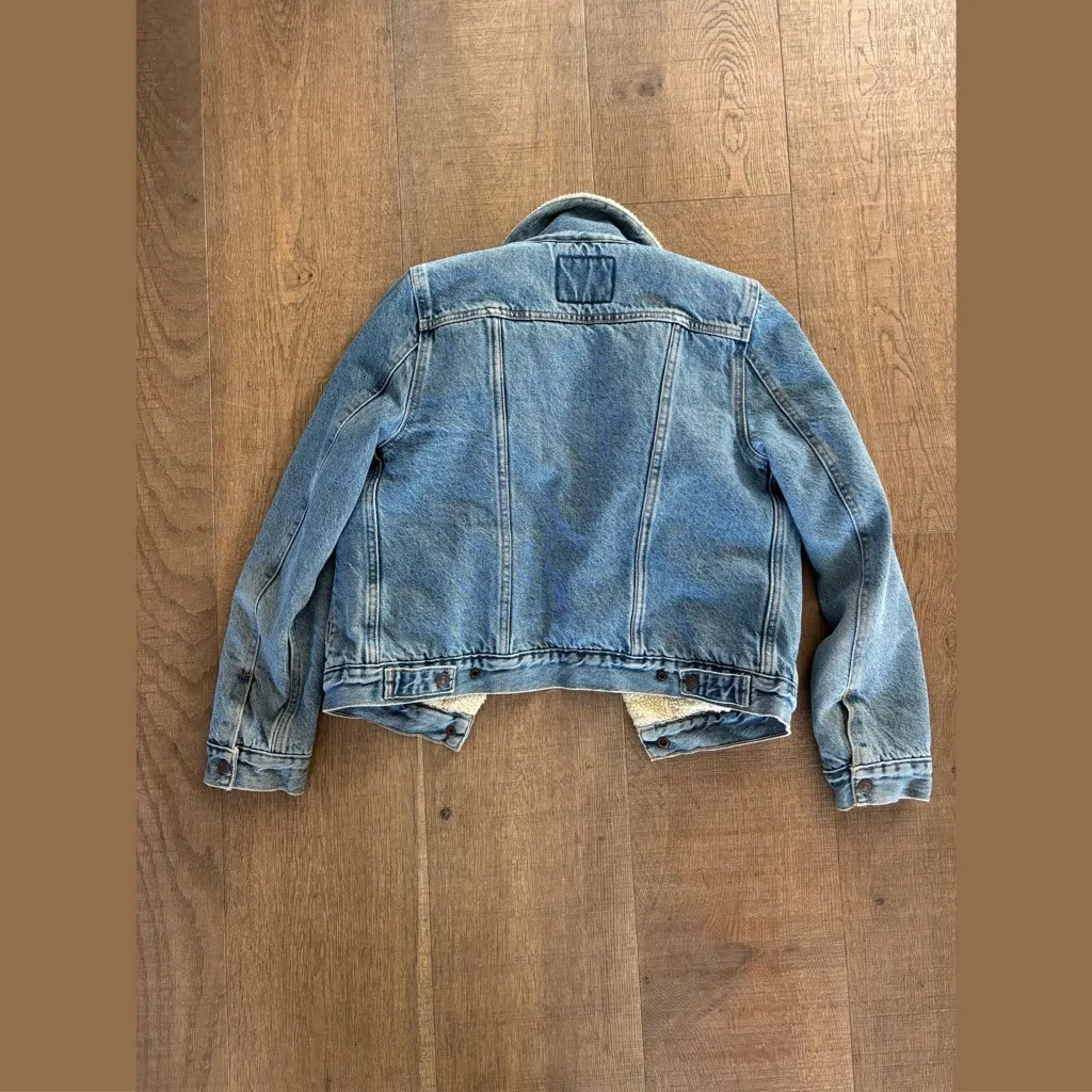 levi’s strauss sherpa lined jean denim jacket - Image 4