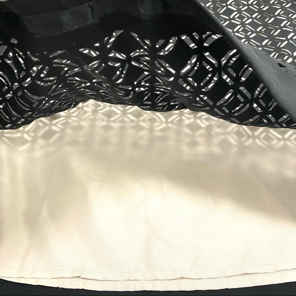 Catherine Malandrino A-line Skirt Laser Cutout design Black Bussiness Size 6 NWT - Image 10