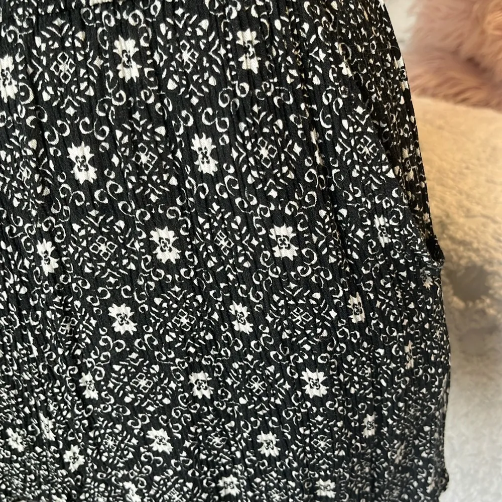 Romper black white print gauzy - Image 3