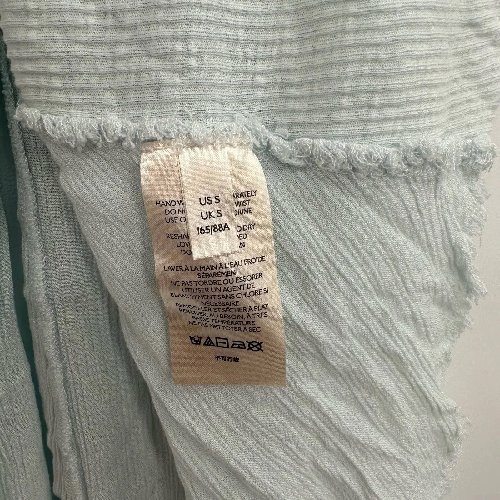 We the Free size small light blue long sleeve high low hem thermal shirt top‎ - Image 5