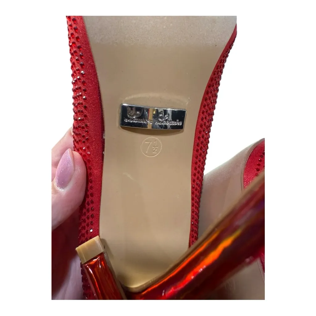 Lauren Lorraine Dori Red Rhinestone Pumps – Size 7.5 – New With Box - Image 7