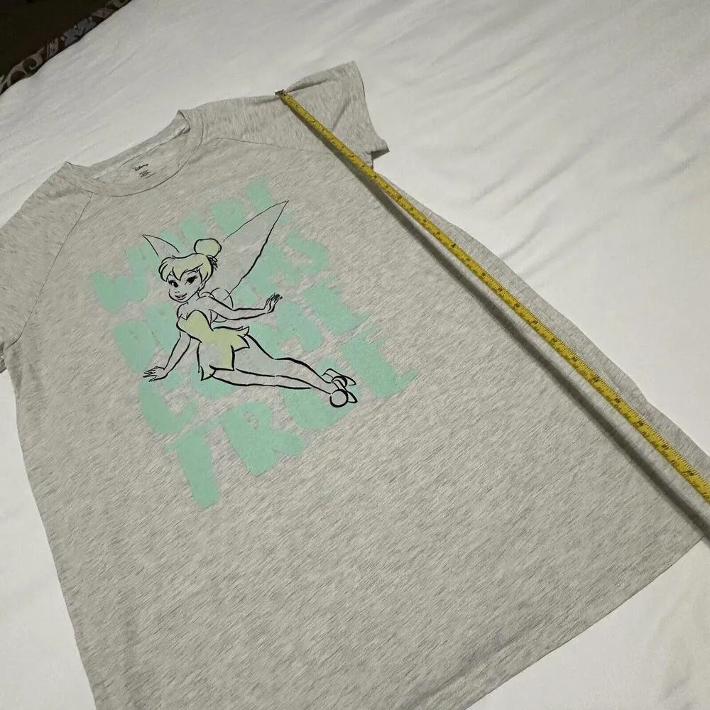 Disney Tinker Bell Where Dreams Come True PJ Pajama Sleep Shirt Top Sz L/XL - Image 4