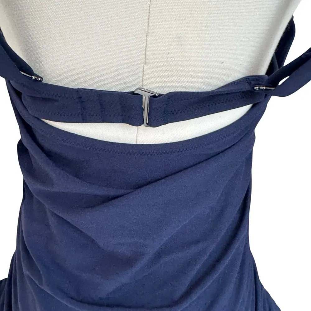 Athleta - NWT Square Neck Bra Cup Swim Tankini Top Navy Blue NWT Ruching 38B/C - Image 6