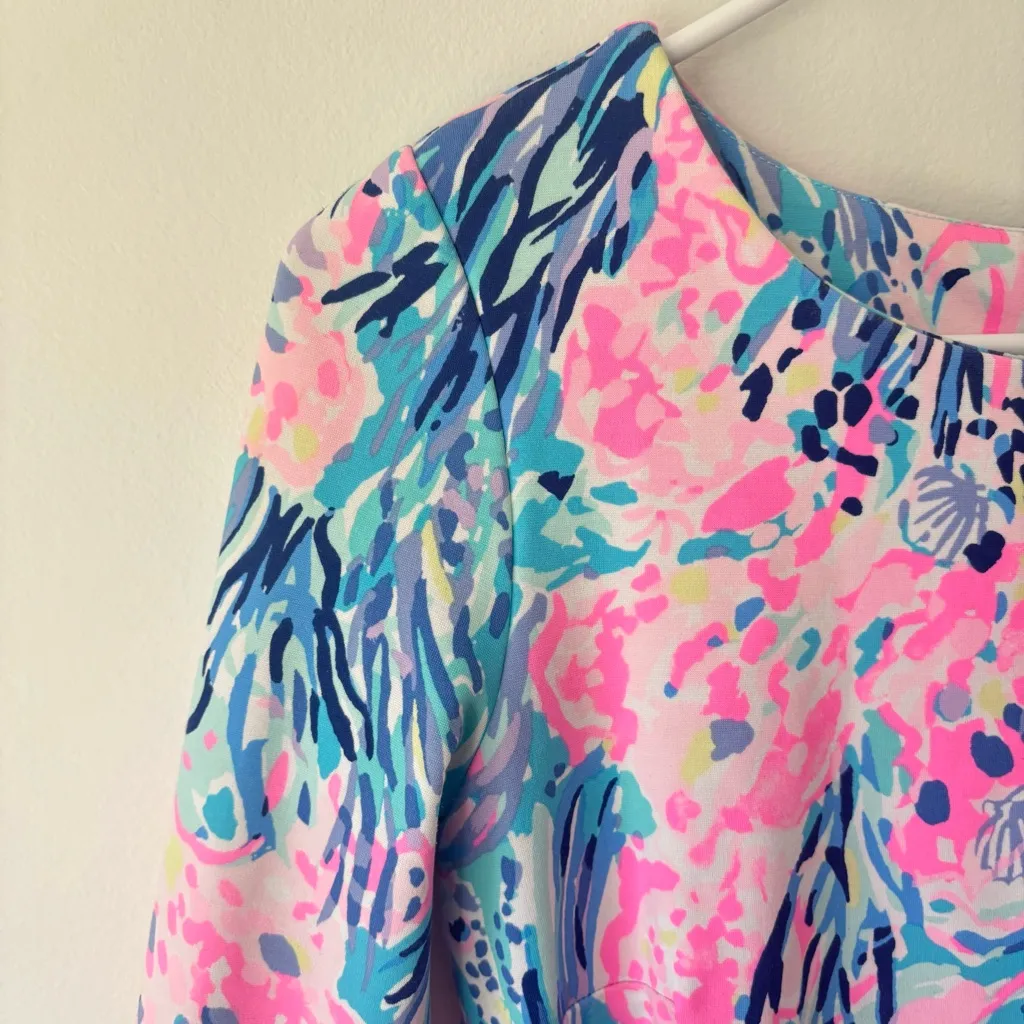 Lilly Pulitzer Reem Flounce Dress Periwinkle Purple Fan Sea Preppy Beachy - Image 5