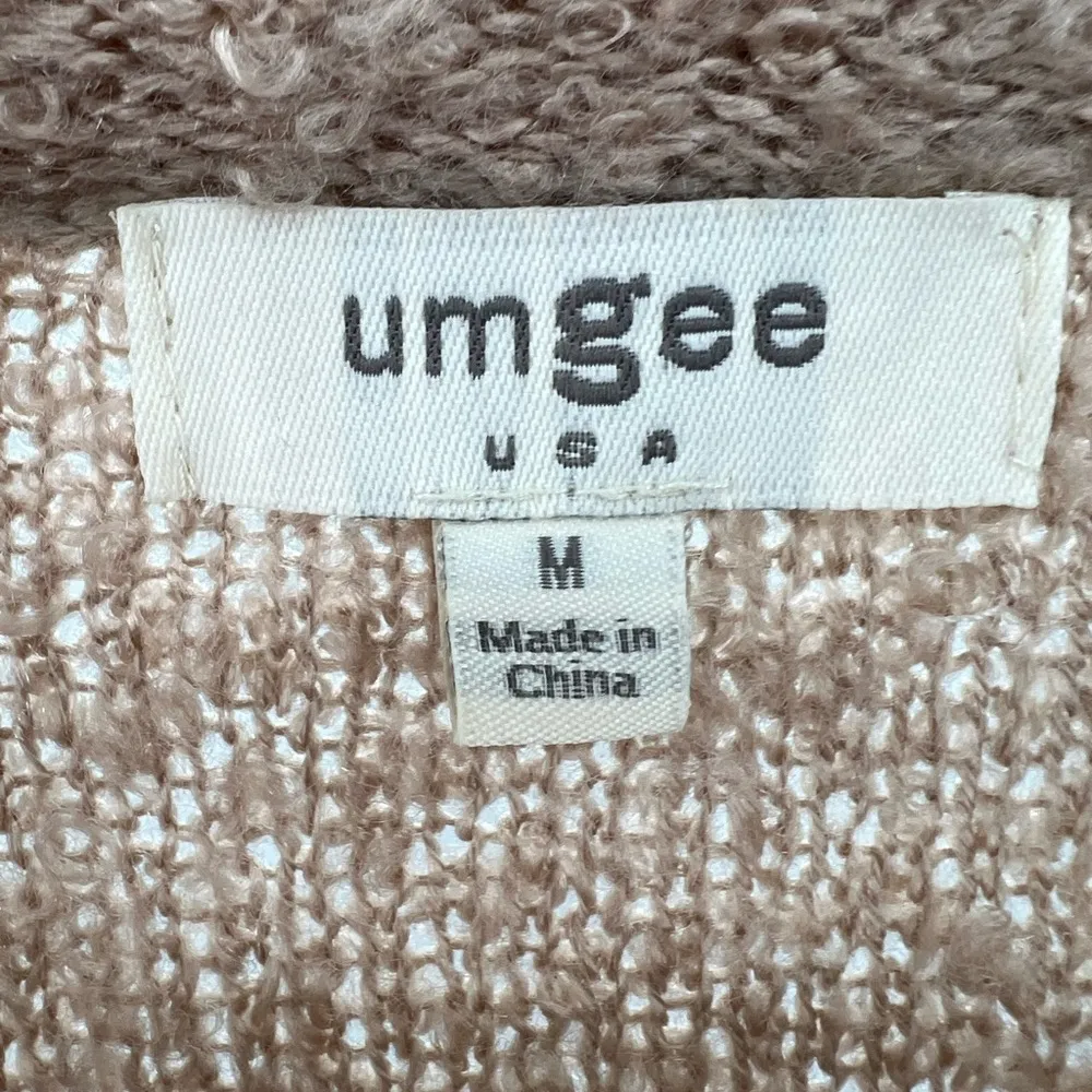 Umgee M neutral beige pullover popcorn sweater casual fall lightweight tunic - Image 4