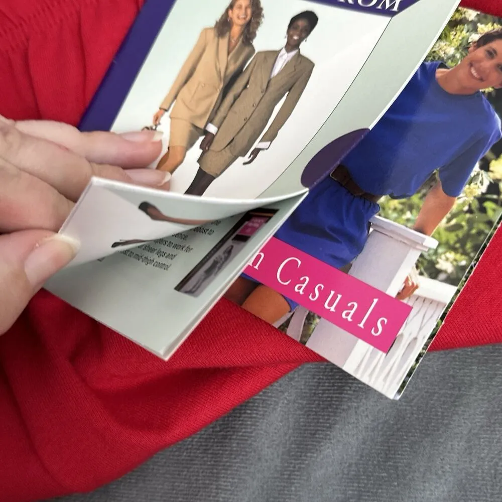 Vintage Fruit Of The Loom Shorts Cotton Casuals High Waist Large Red New NOS - Image 8