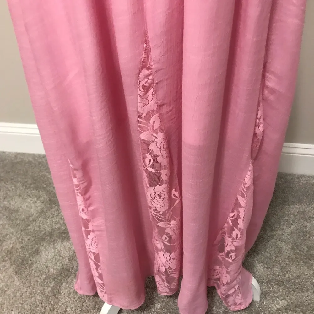 NWT Strapless  Ruffles Crochet Loose Beach Casual Party Maxi - Image 6