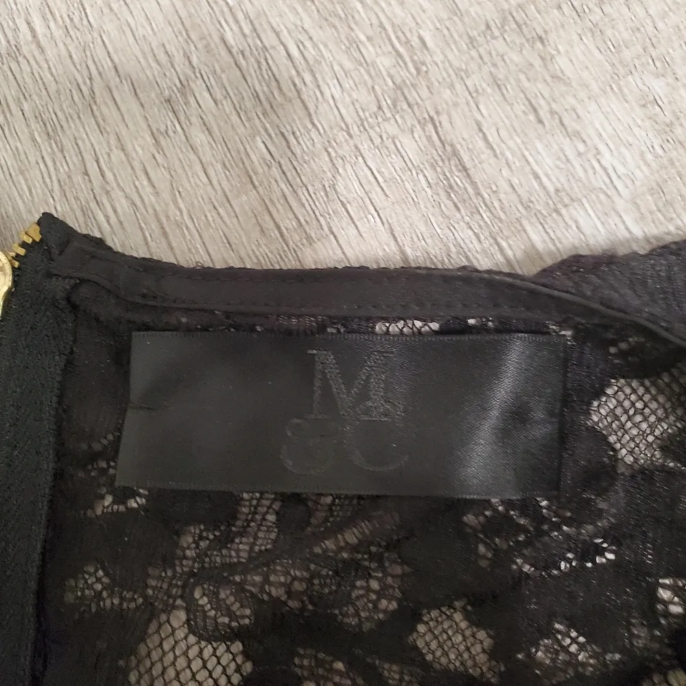 NWT G.M. Madonna and Co. Black and Grey Lace Leopard Patterned Dress Size Small - Image 3