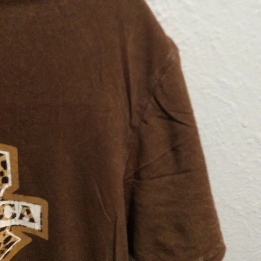 Motley Crue Hollywood CA T shirt brown Medium M band concert - Image 3