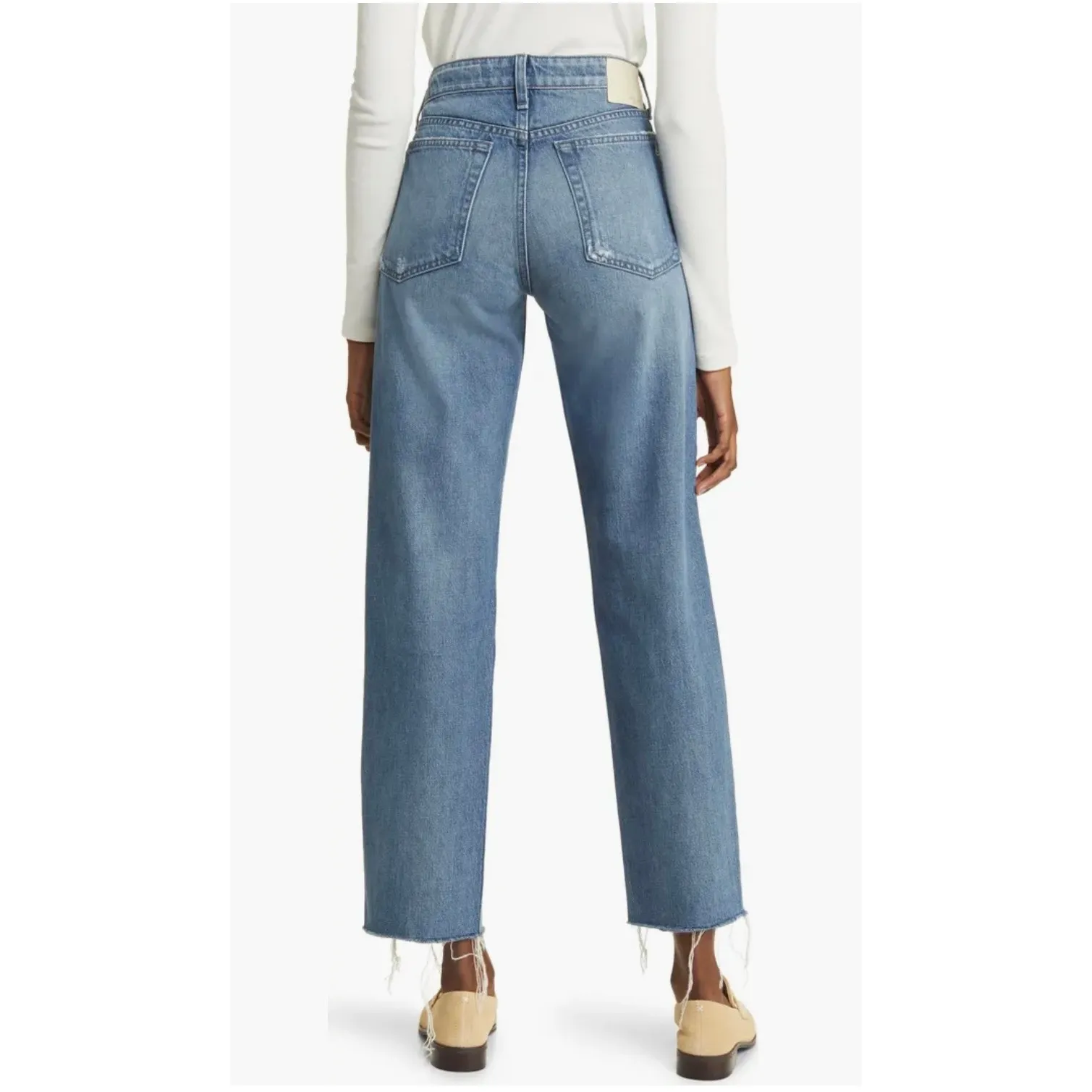 rag & bone Dre Raw Hem Low Rise Baggy
Boyfriend Jeans Meyer size 28 (New) - Image 3