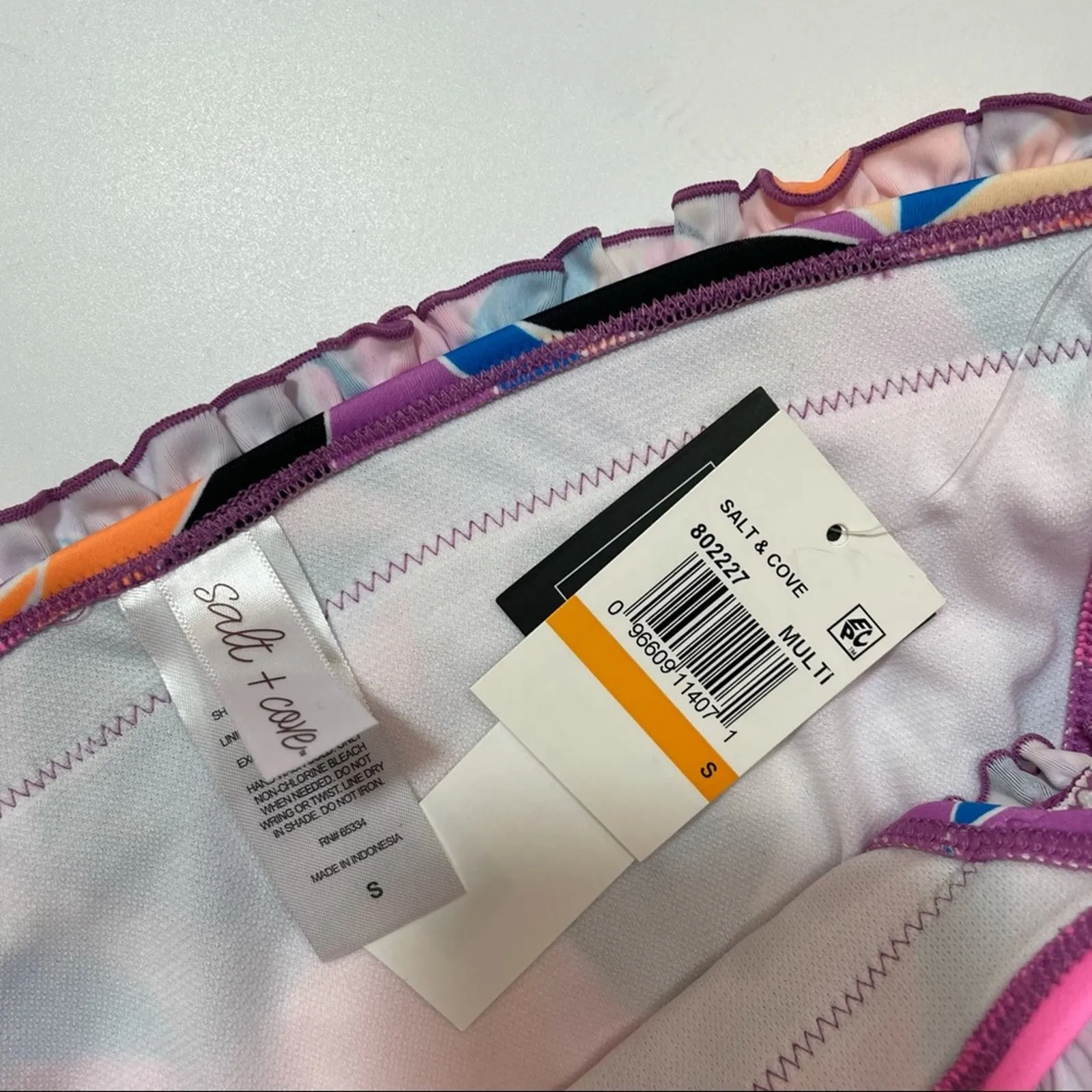 Salt+Cove smocked multicolor bikini swim bottom Purple - Image 4