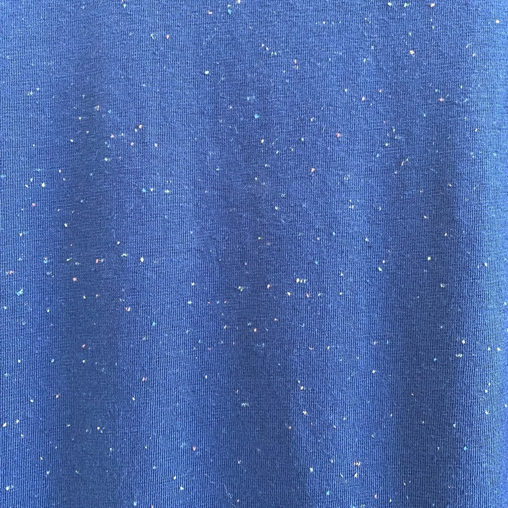 Something Navy Blue Speckled Junko Donegal Crewneck T-Shirt Size M Made In Italy - Image 9