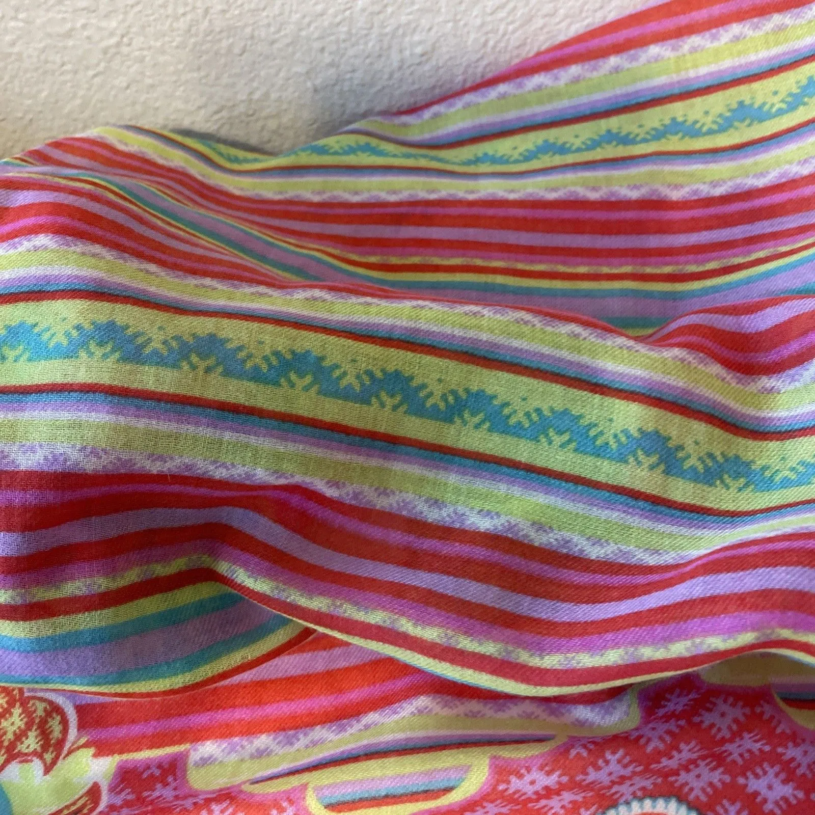 Vera Bradley Paisley in paradise sugar skull scarf 37x78” - Image 4