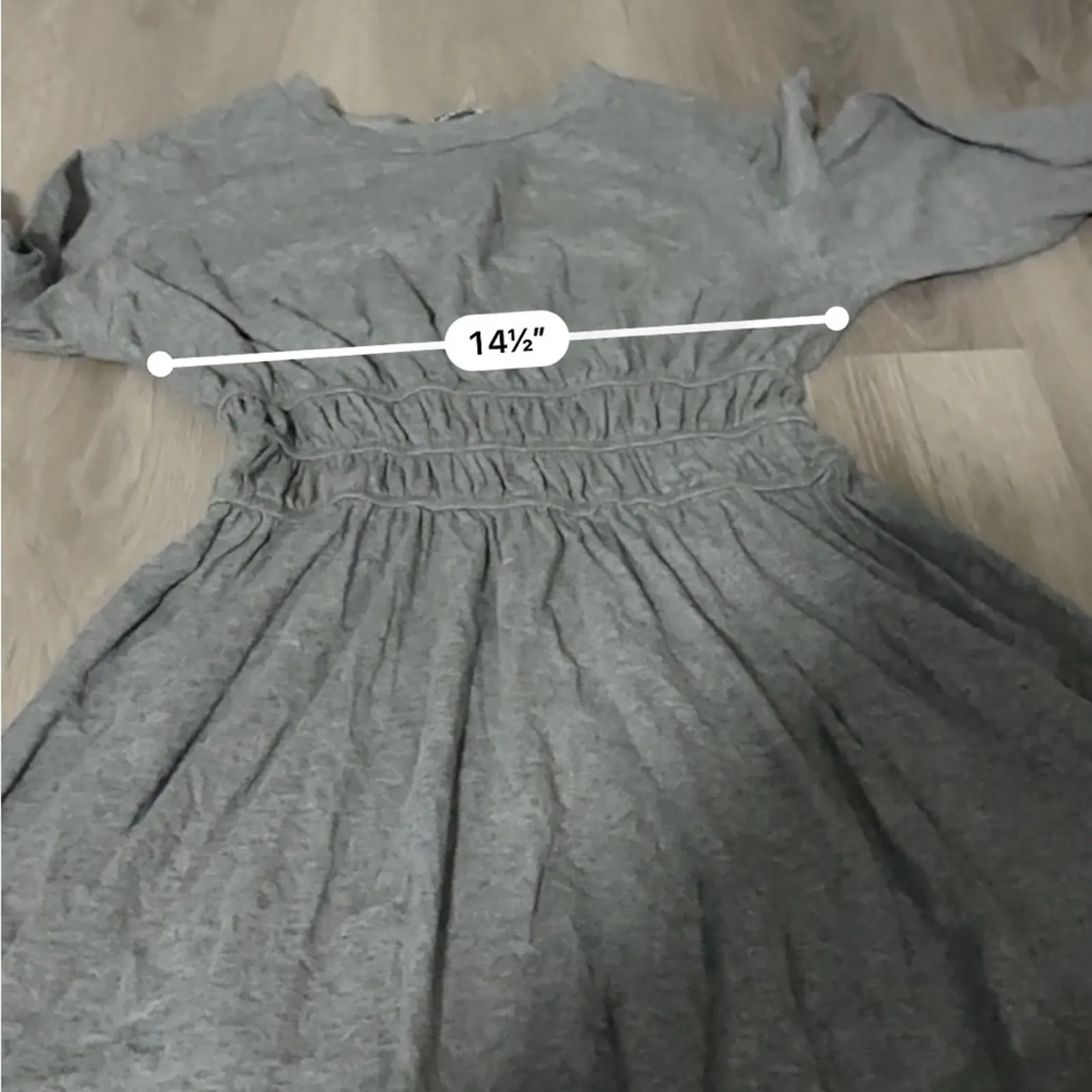 Lulus Fashion Win Charcoal‎ Grey Long Balloon Sleeve Pullover Mini Dress Sz M - Image 10