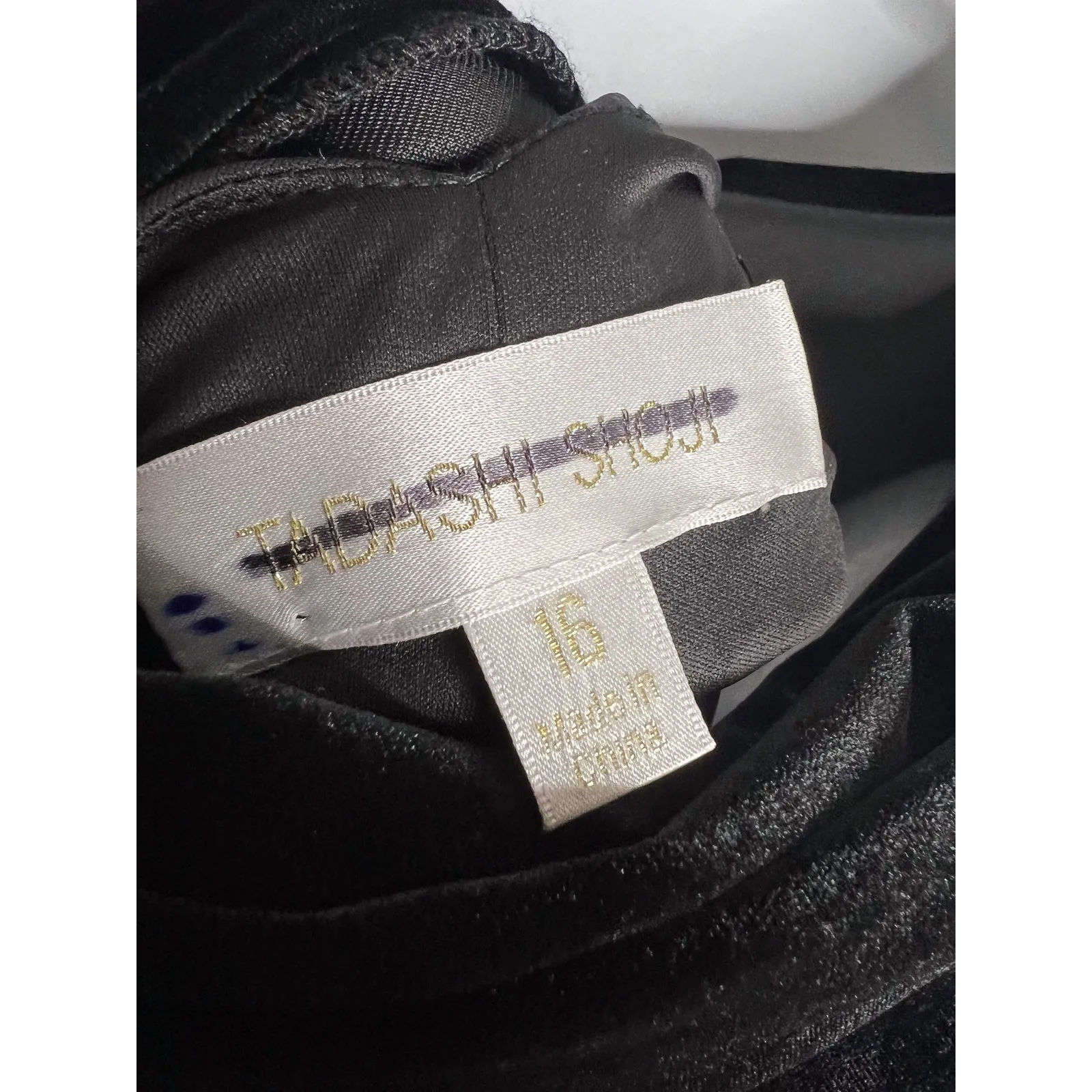 NWT Tadashi Shoji Josepha Dress‎ Size 16 Black Velvet Gown - Image 10