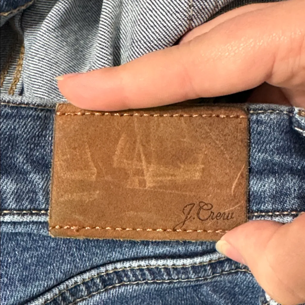 J.Crew Slim Demi Boot Blue Jeans raw hem high rise 32 - Image 11