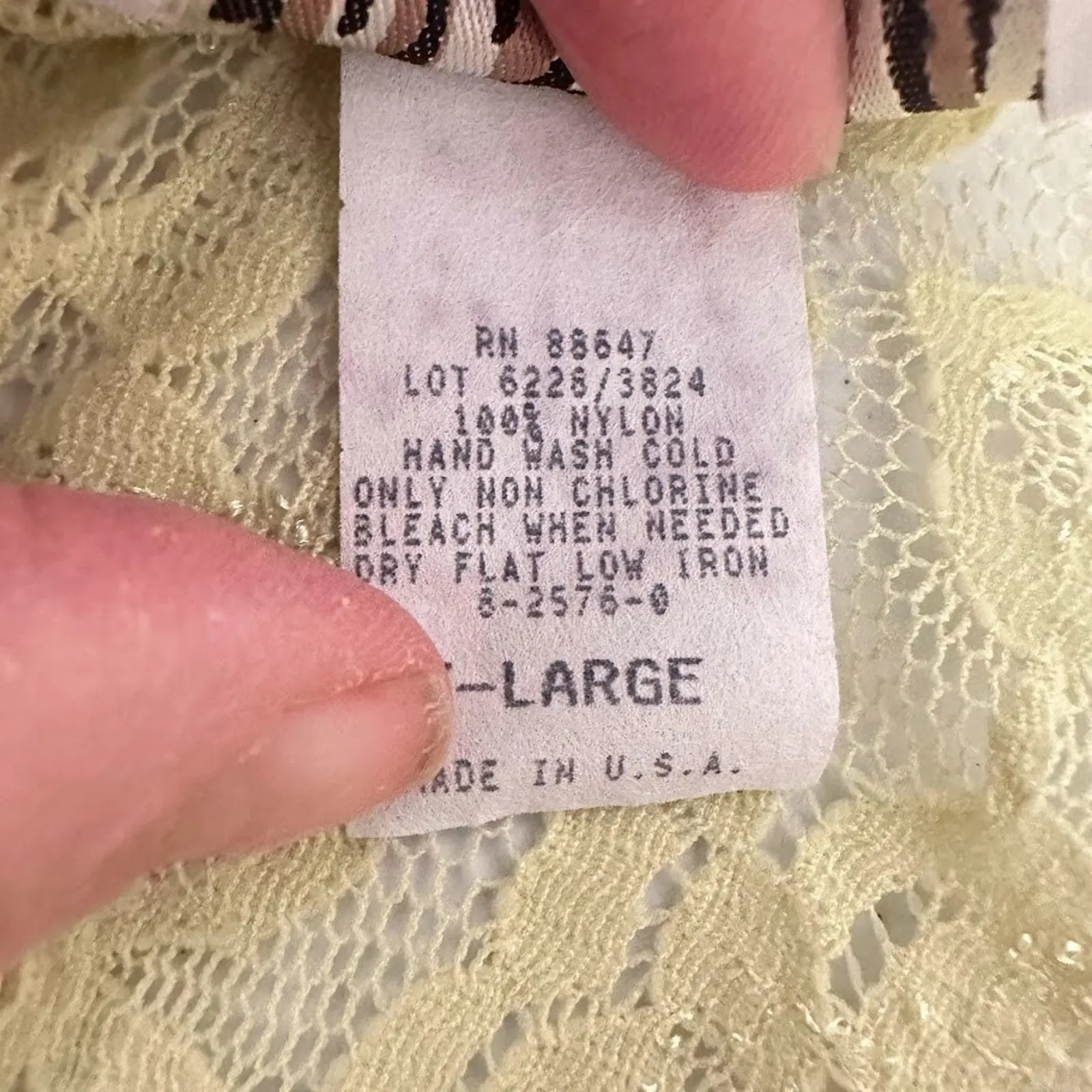 Vintage Forenza Top Womens XL Lace Romantic Boho Fairy Feminine Coquette Yellow - Image 6