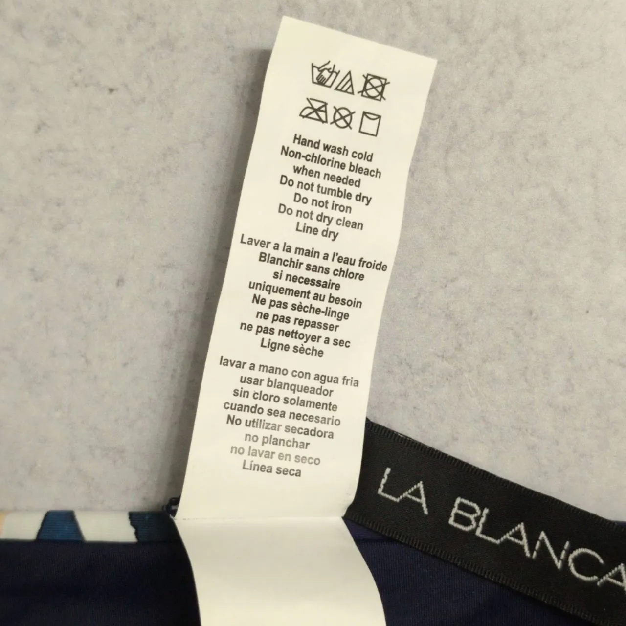 NWT La Blanca Navy Floral Reversible Hipster Bikini Swim Bottom 14 - Image 9