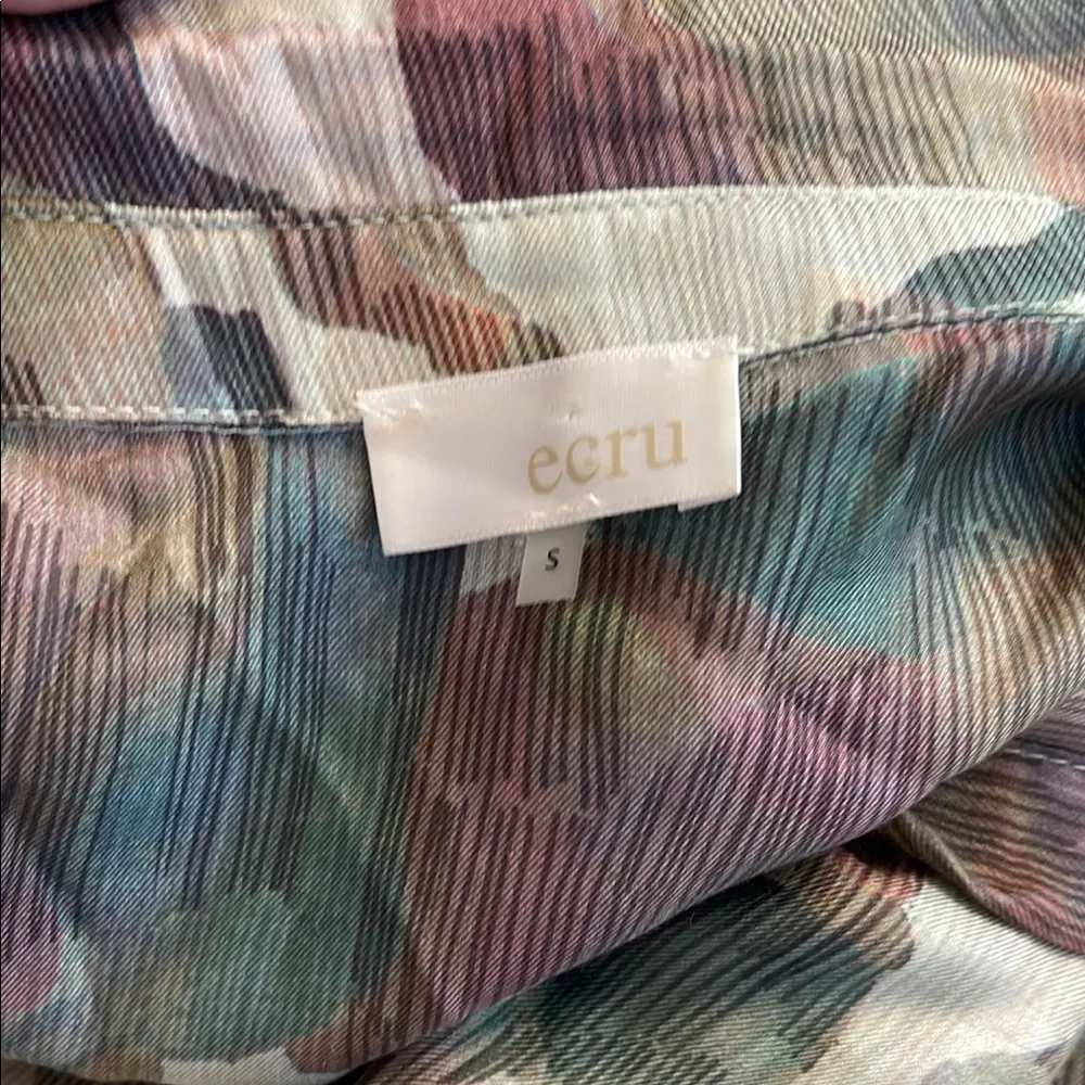 Ecru Camo Print Button Up Long Sleeve Shirt - Image 3