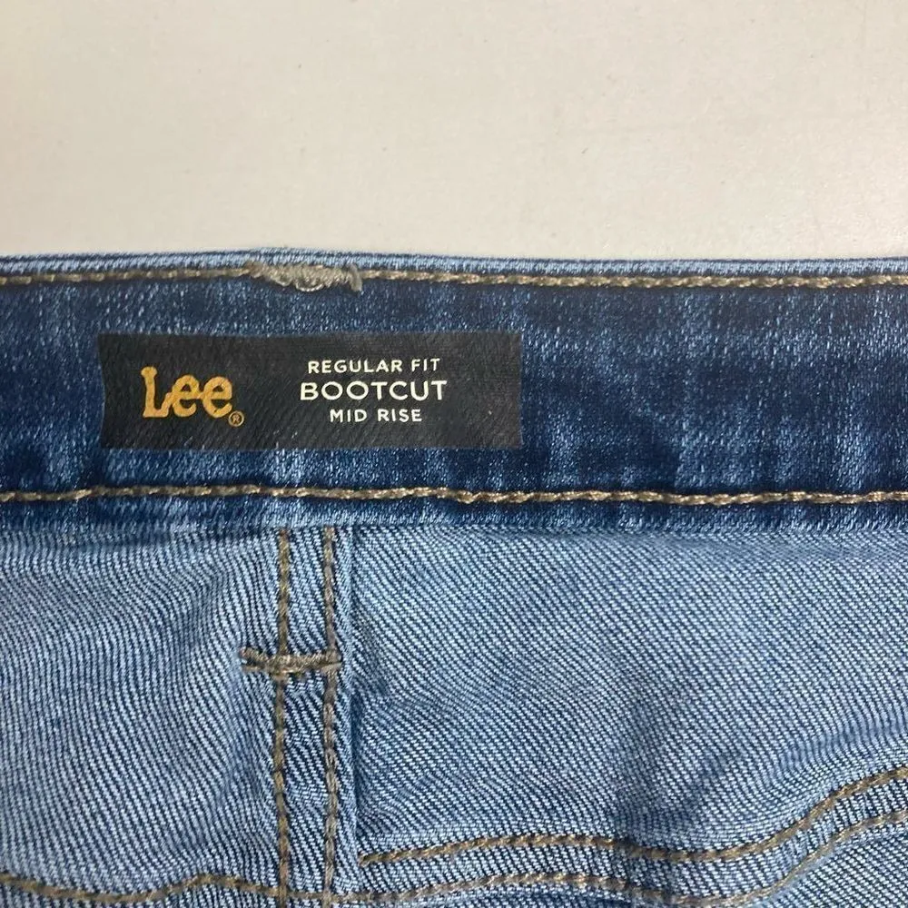LEE Women’s Boot Cut Mid Rise Jeans Size 10‎ Long Blue Blue - Image 6