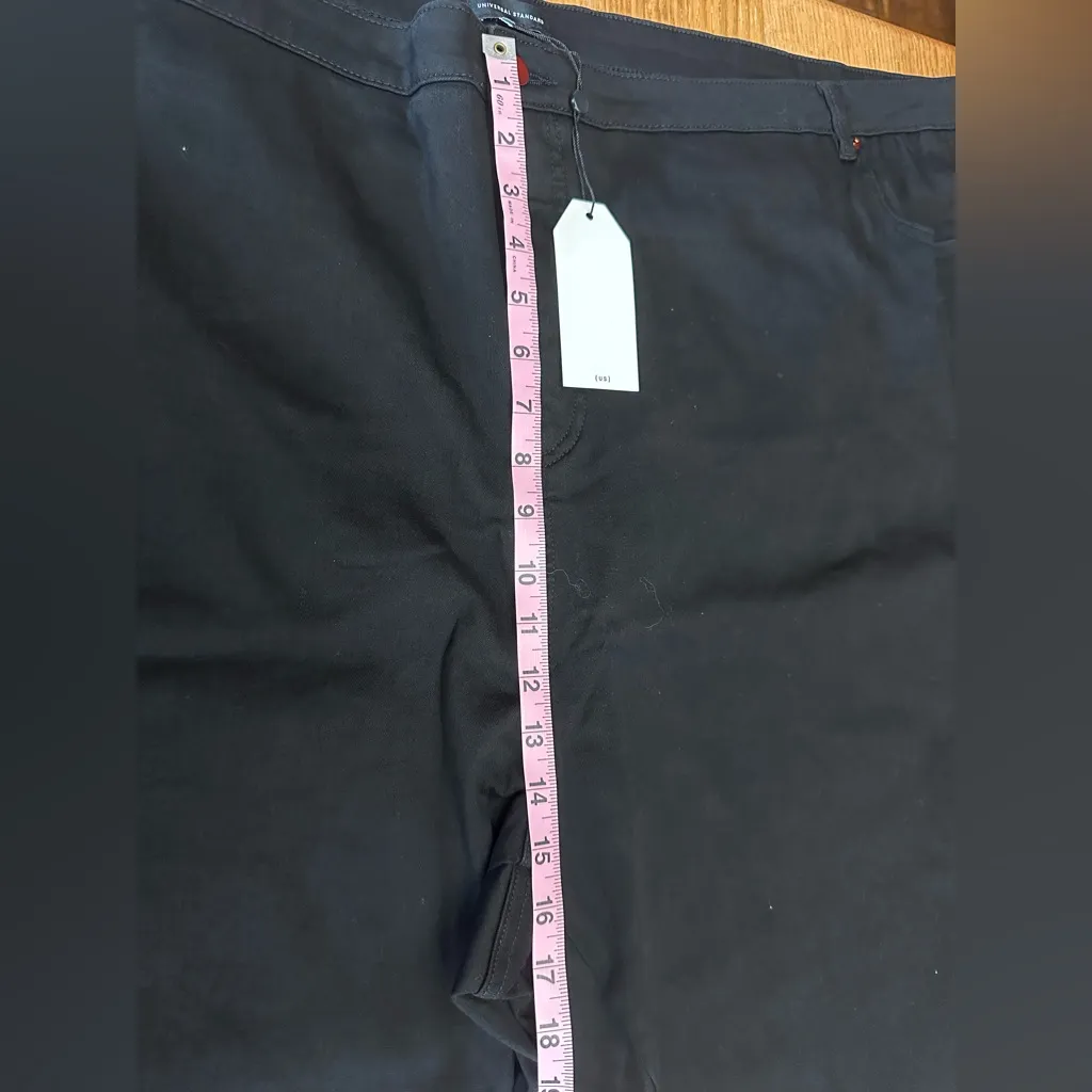 Universal Standard NWT black stretch midrise skinny seine sz 38, 31” waist - Image 8