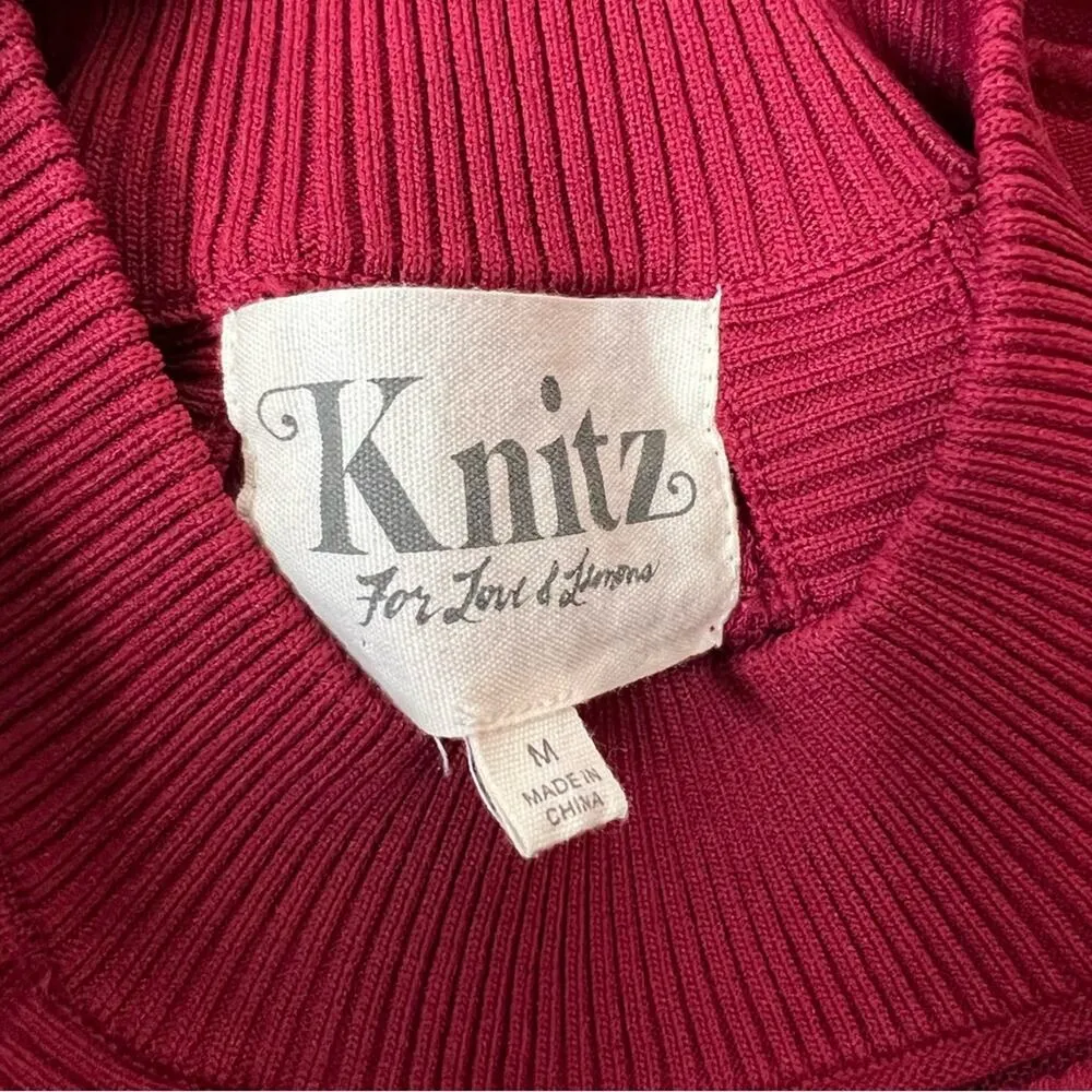 FOR LOVE AND LEMONS Knitz Rivington Bodycon Dress red medium - Image 7