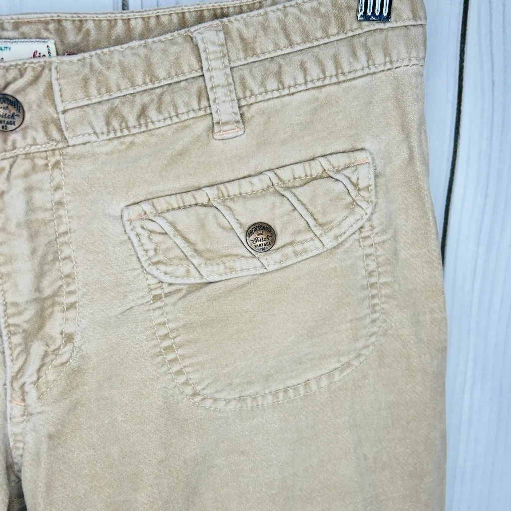 Abercrombie and Fitch Vintage Khaki Jeans Pants Sz 8 (32x31) Flare Low Rise Y2K - Image 6